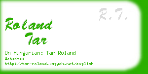 roland tar business card